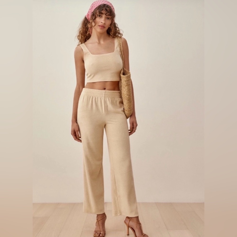 Reformation Talia Pant in Sand New with Tags Small